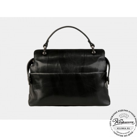 Женская кожаная сумка "Орнелла" (чёрная)